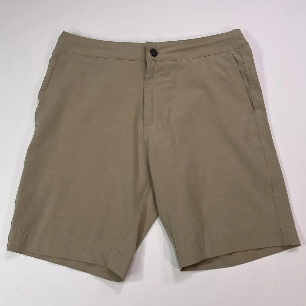 Faherty All Day 9” Shorts Men’s 31 (M. 32) Biege Belt Loops Drawstring Golf